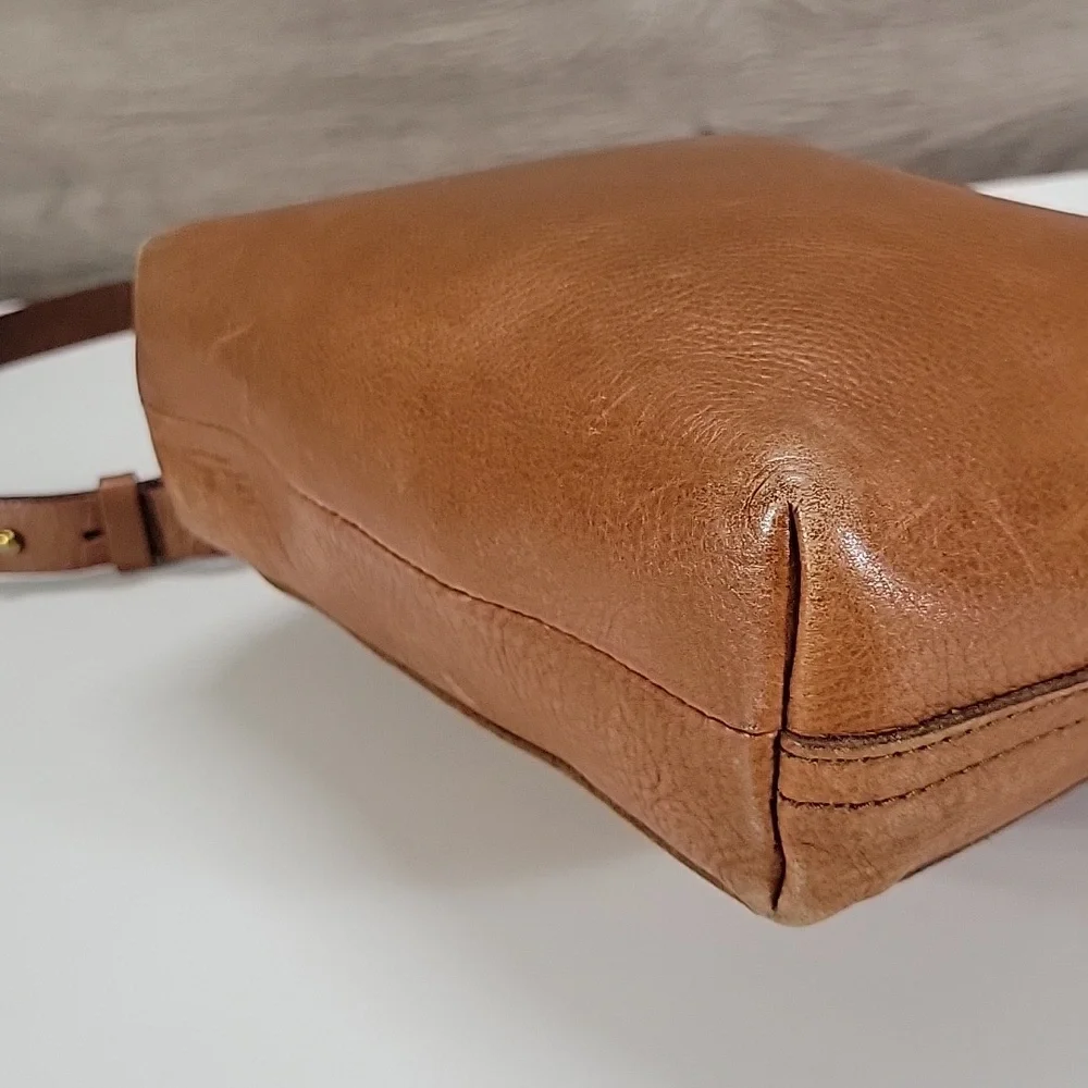 Madewell Small Classic Brown Leather Tote Bag